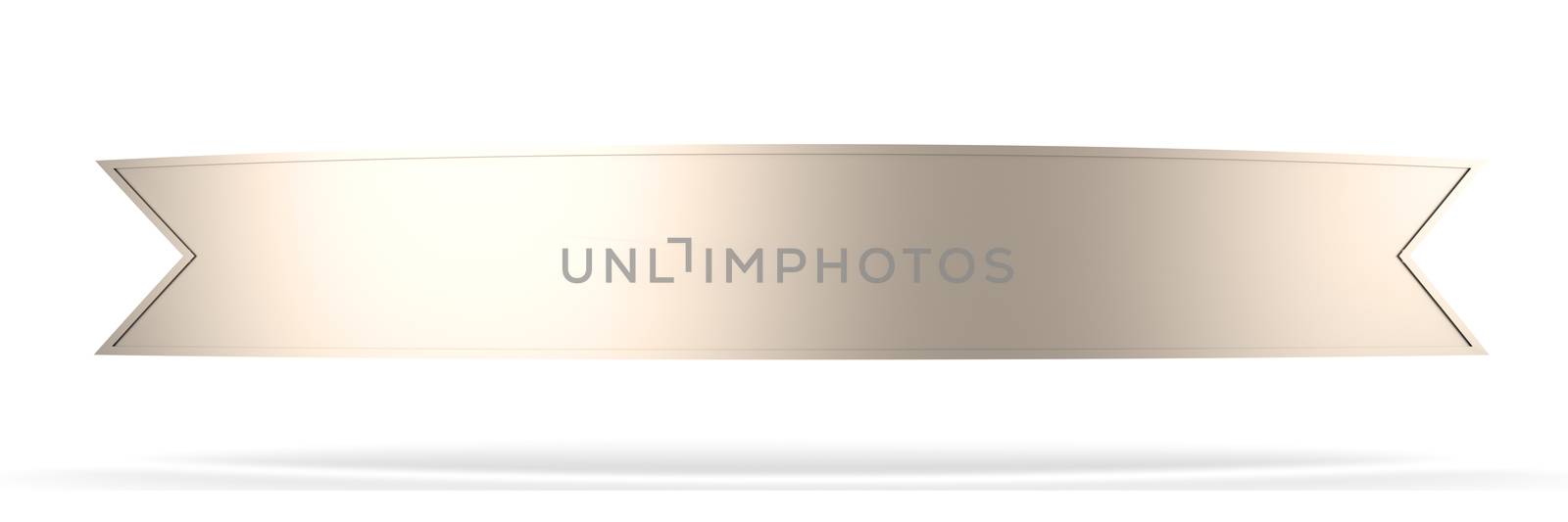 A antique banner. 3D rendered illustration. Isolated on white.