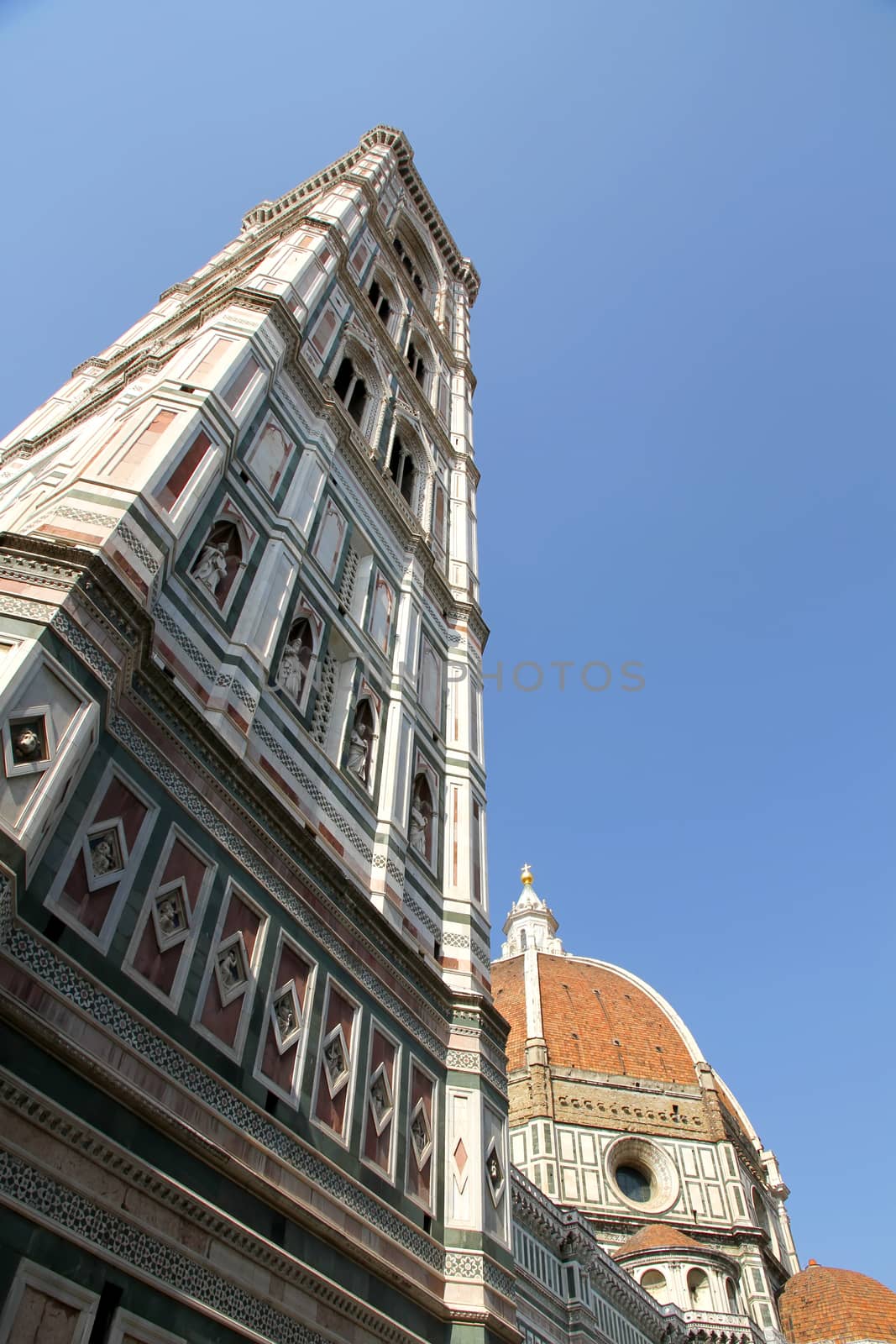 The Basilica of Saint Mary of the Flower (Basilica di Santa Maria del Fiore) in Florence, Italy.