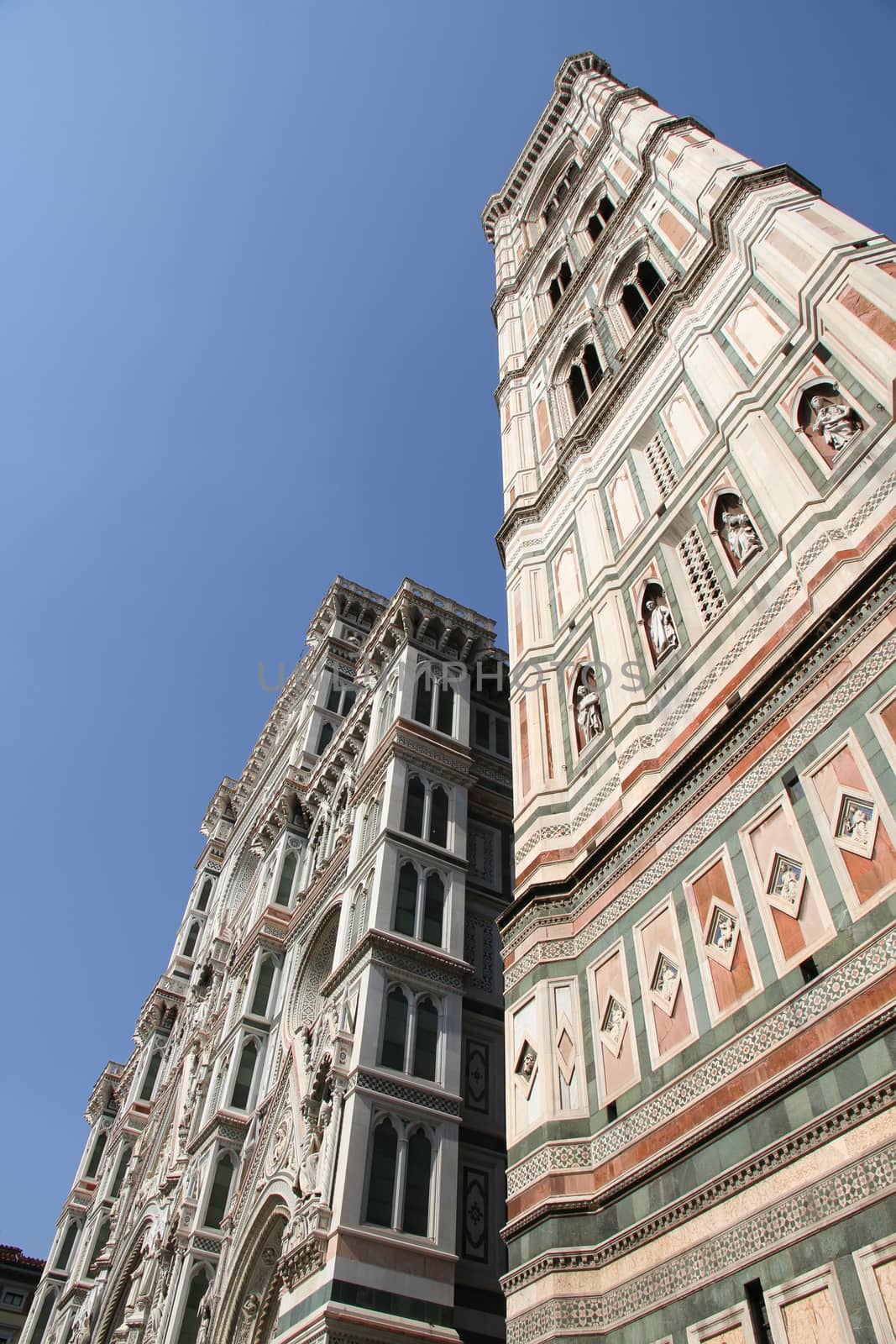 The Basilica of Saint Mary of the Flower (Basilica di Santa Maria del Fiore) in Florence, Italy.