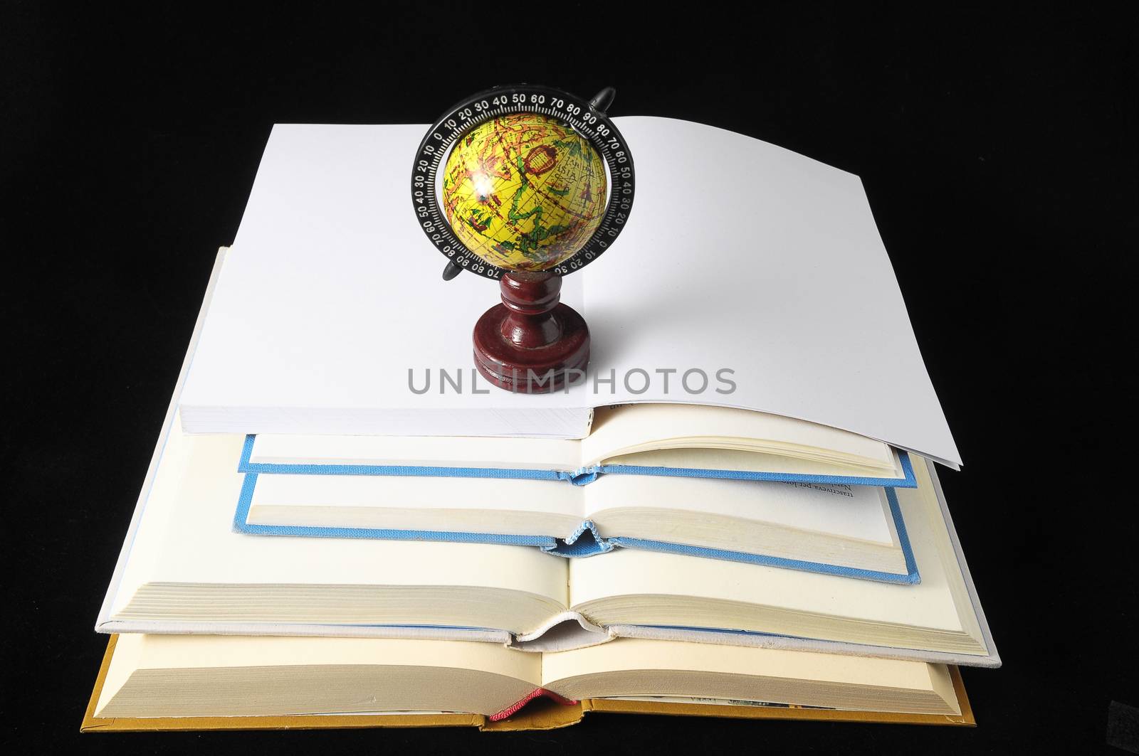 Empty Classic Book Isolated over a Black Background