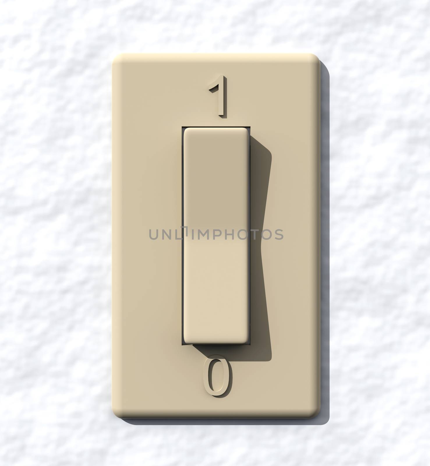 Light-Switch. 3D rendered Illustration.
