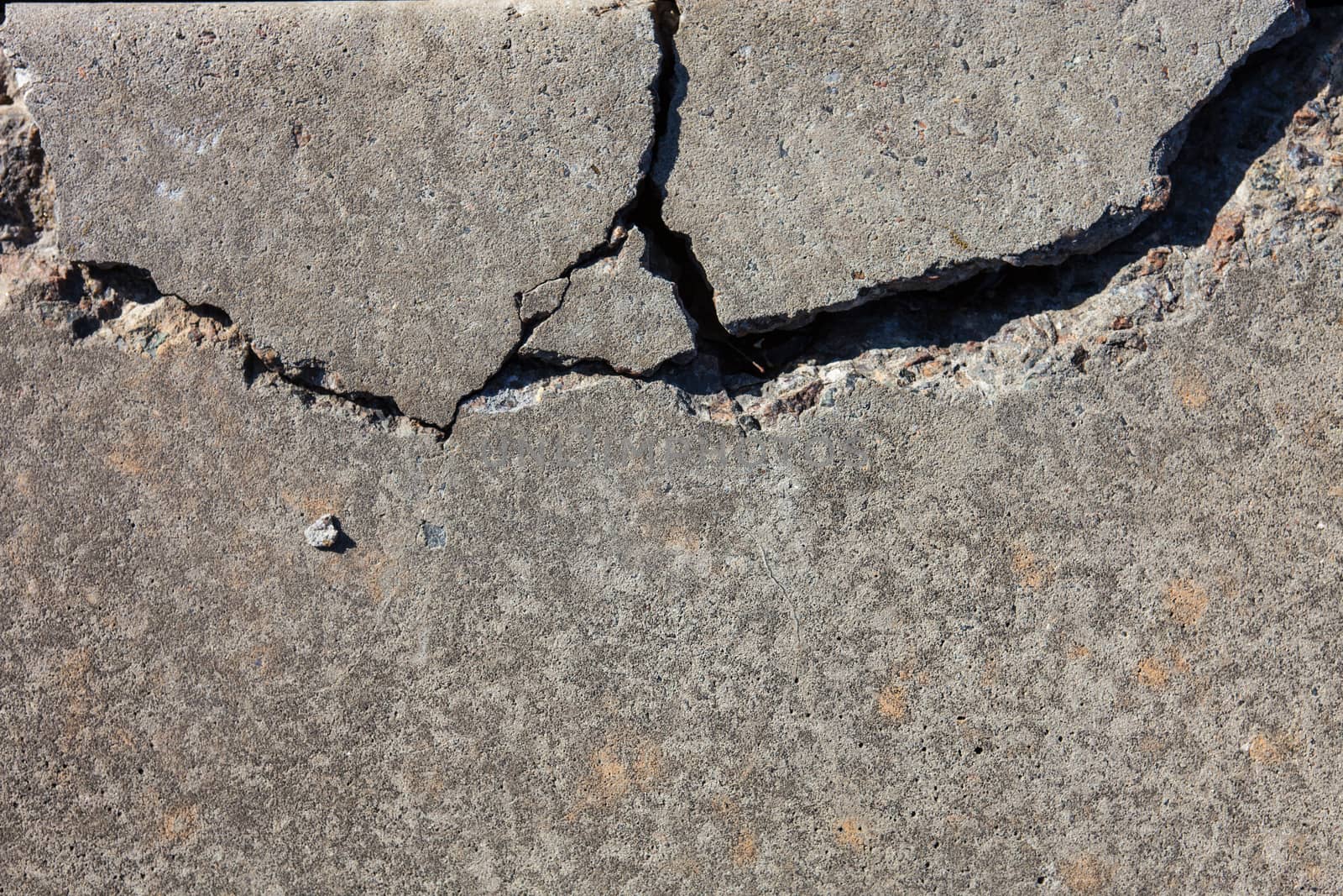 Cracked concrete surface. Background or texture.