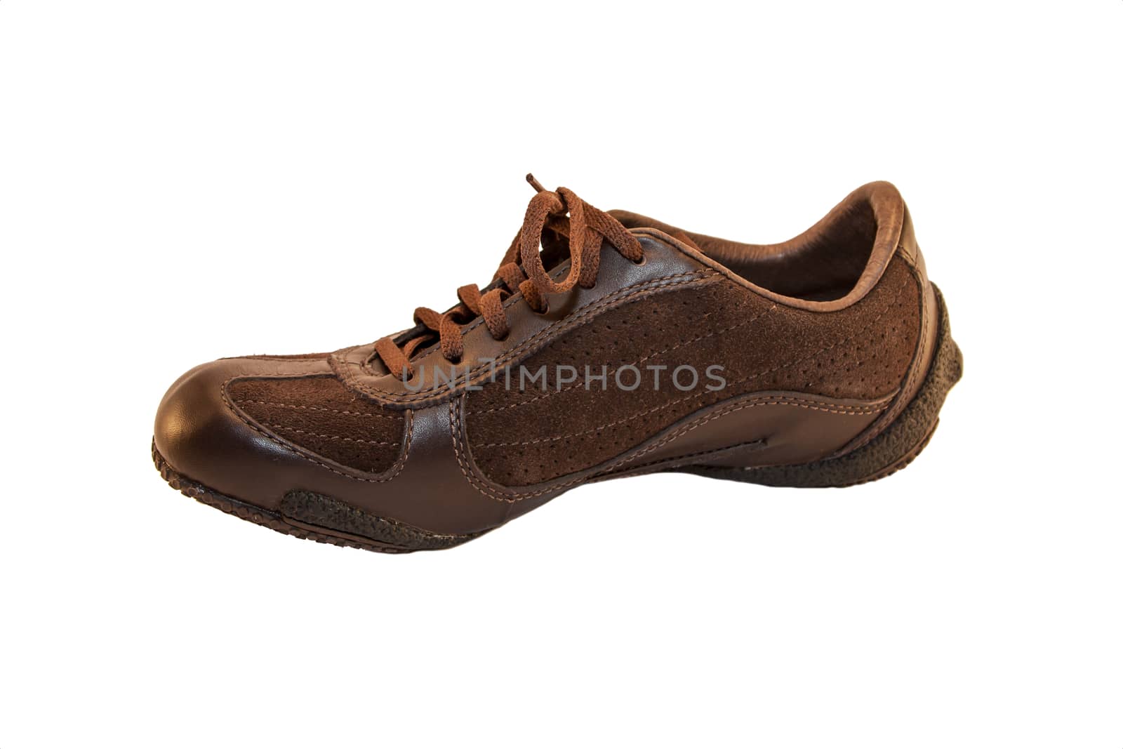 Isolated picture of a modern Brown Sports Shoe by huntz