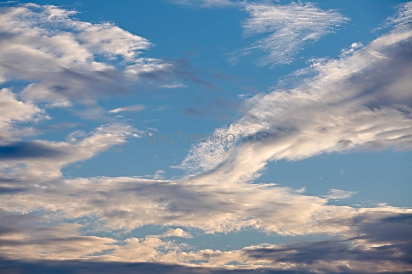 Blue sky with white clouds