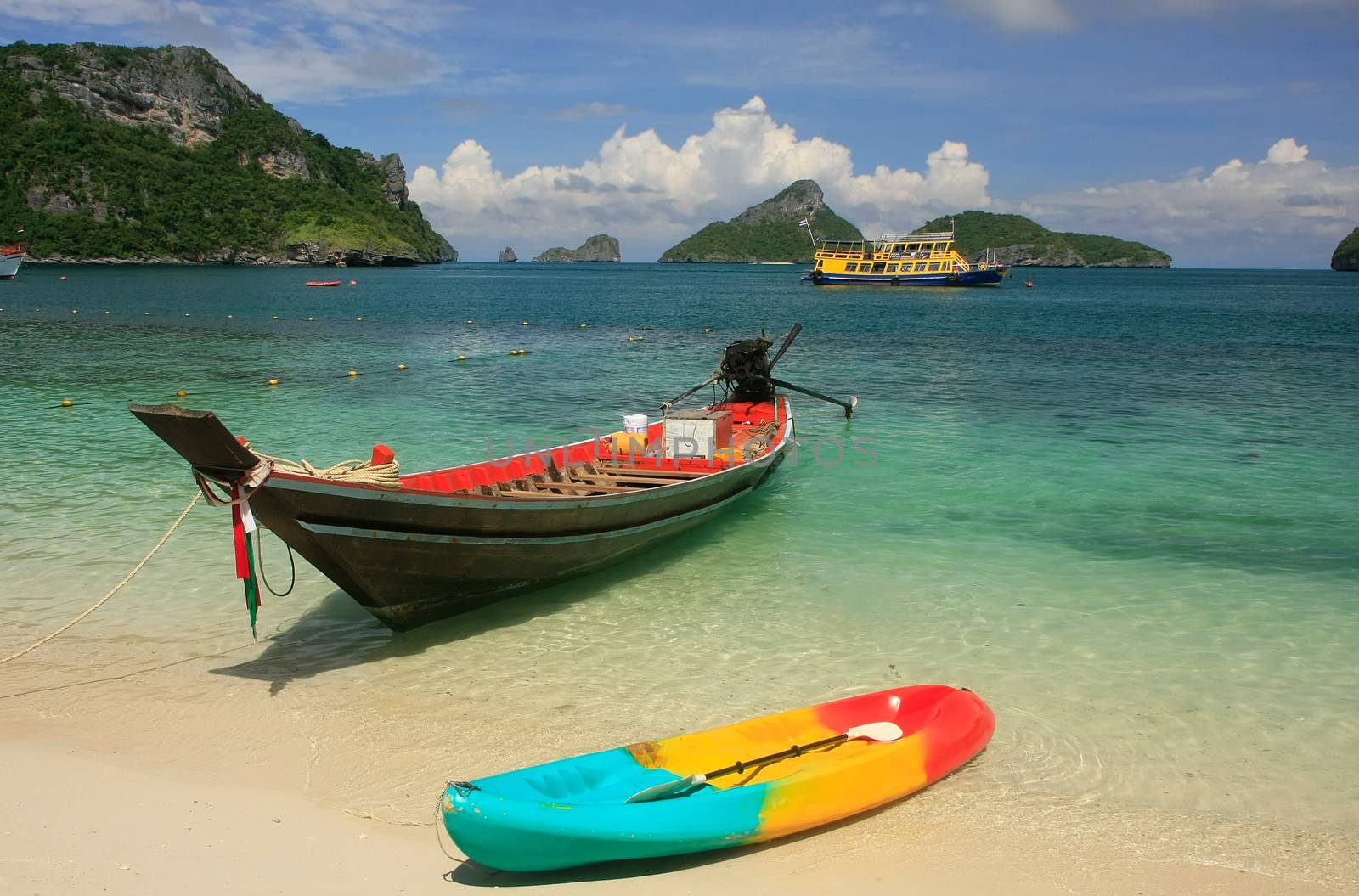 Longtail boat at Mae Koh island, Ang Thong National Marine Park, Thailand