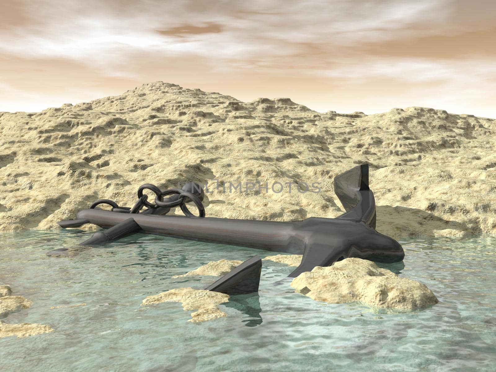 Lost anchor - 3D render by Elenaphotos21