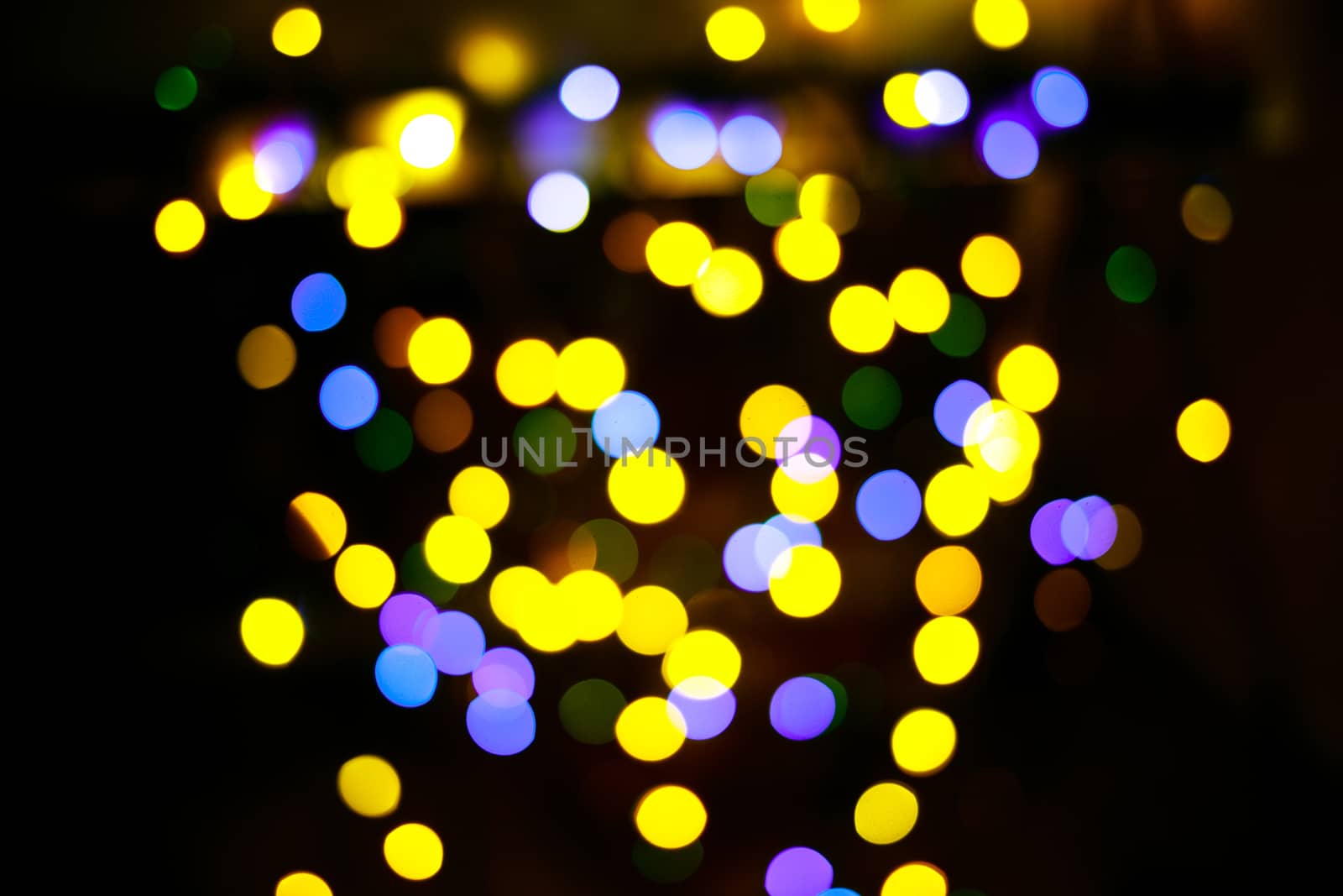 Christmas colorful abstract background in defocus shot closeup