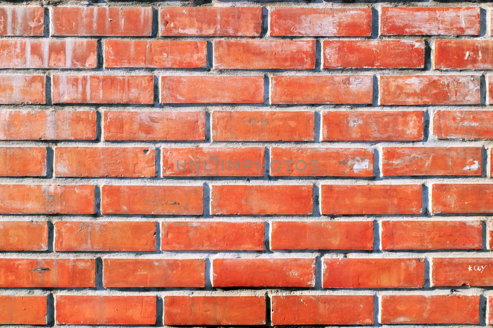 Detail of the brick walls of the old.