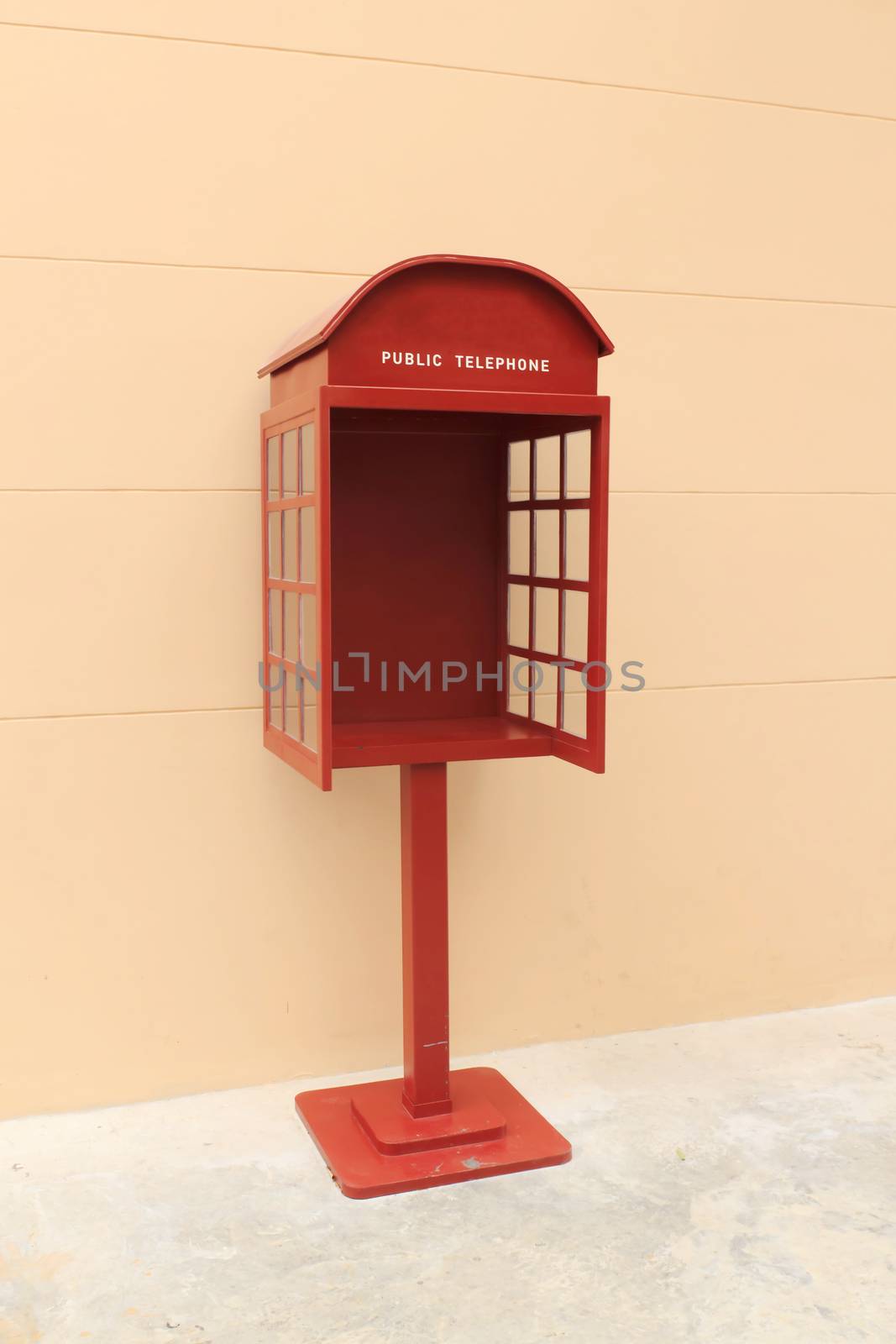 Traditional old style UK red phone boxes in Bangkok, Thailand