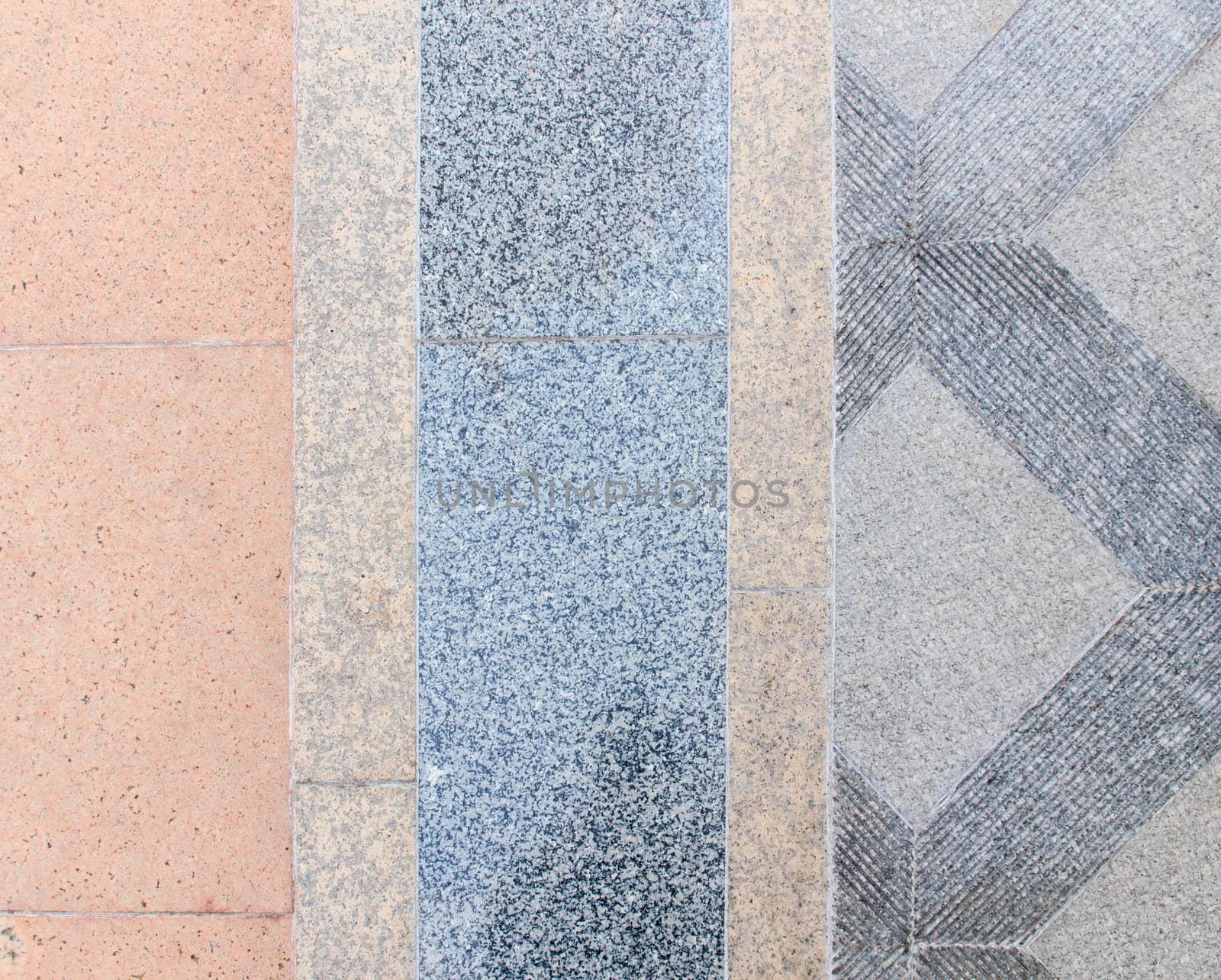 The marble tiles with various and colorful patterns.