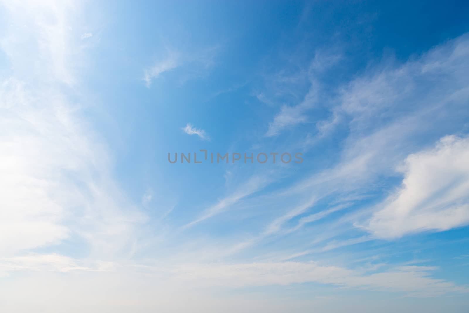 Stratus clouds in blue sky  by iryna_rasko