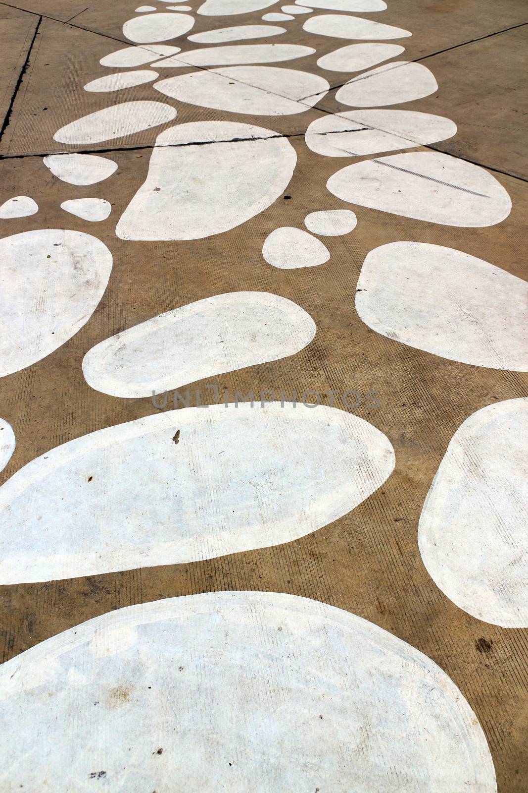 Modern pattern on the walkway, Patterns on the floor.