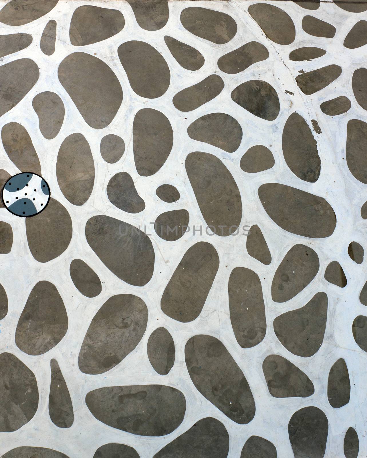 Modern pattern on the walkway, Patterns on the floor.