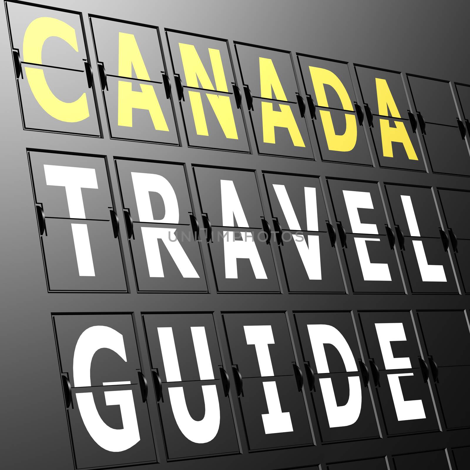 Airport display Canada travel guide by tang90246