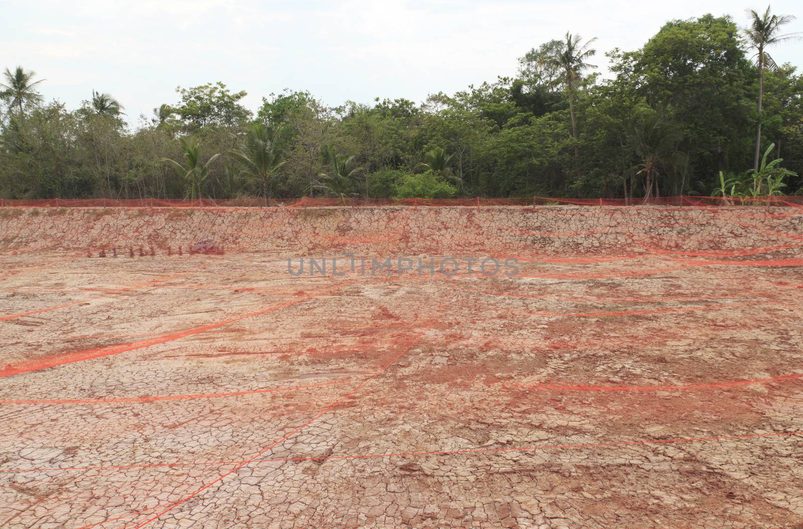 The dried shrimp farming at Chachoengsao province, thailand.