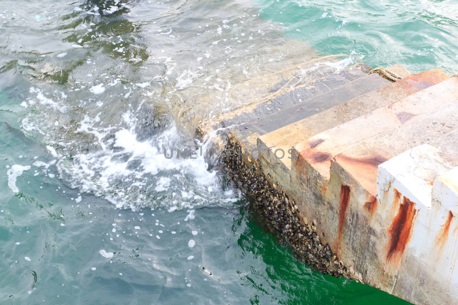 Staircase Harbor is being eroded by Sea water.