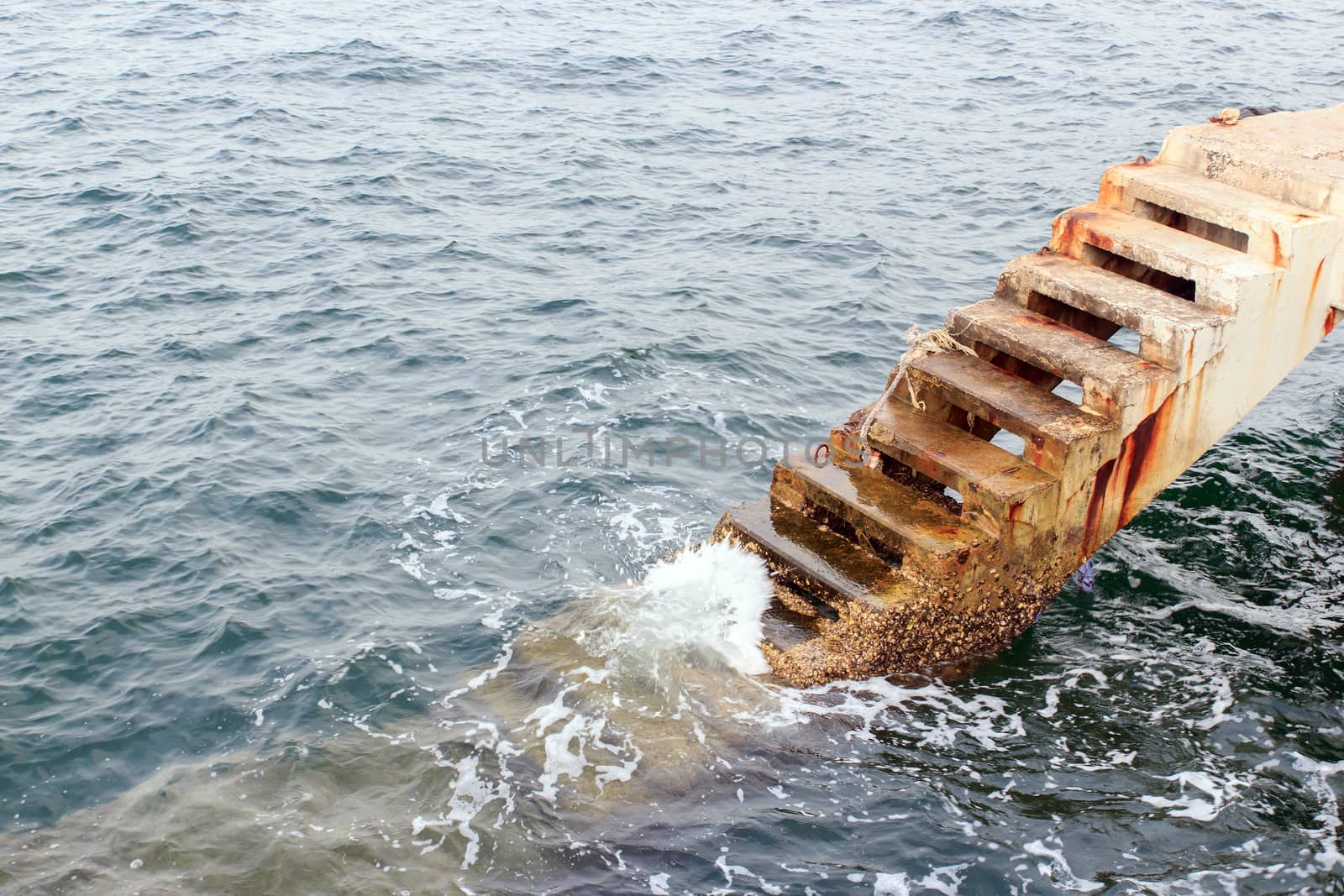 Staircase Harbor is being eroded by Sea water.