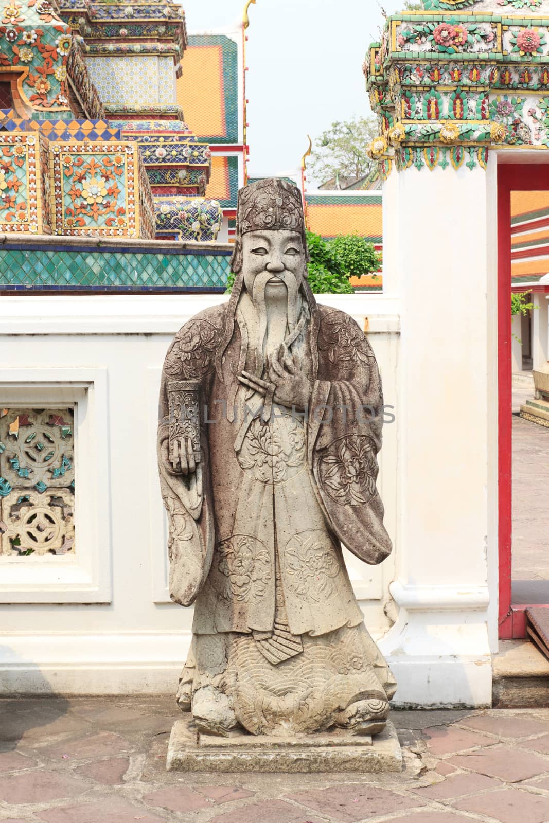 Statue chinese style in Wat Pho, thailand.