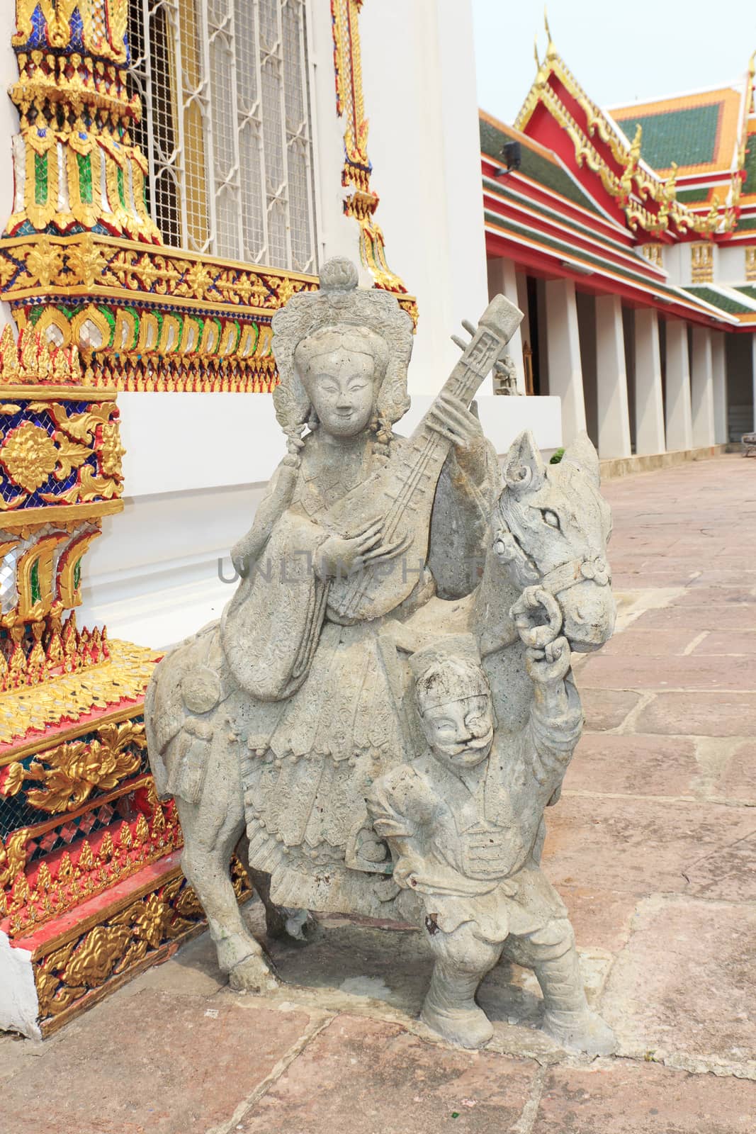 Statue chinese style in Wat Pho, thailand.