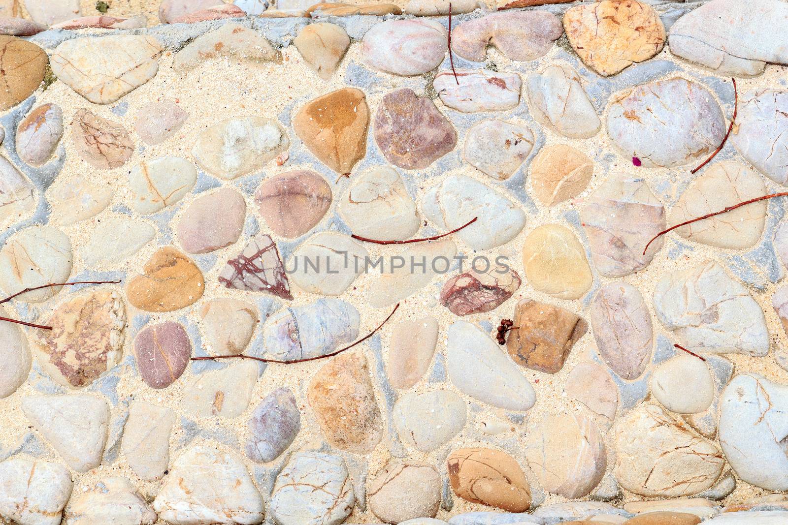 Floor built from natural stone for background image.