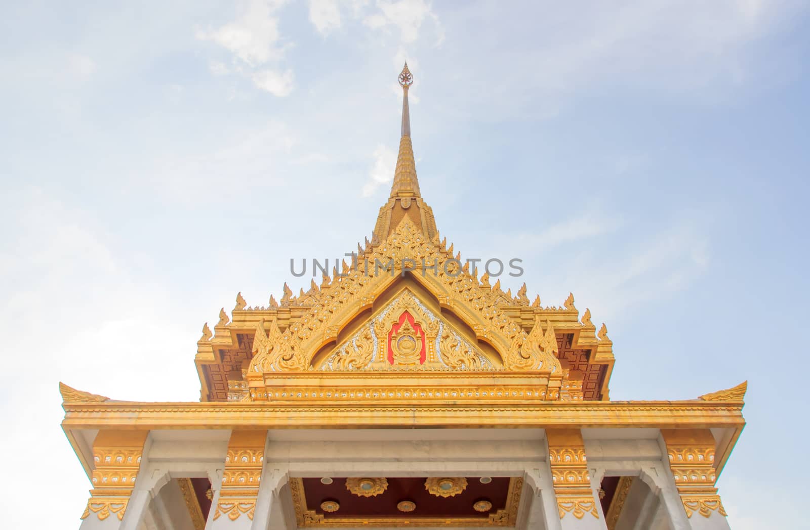 Top part of traditional Thai style church.