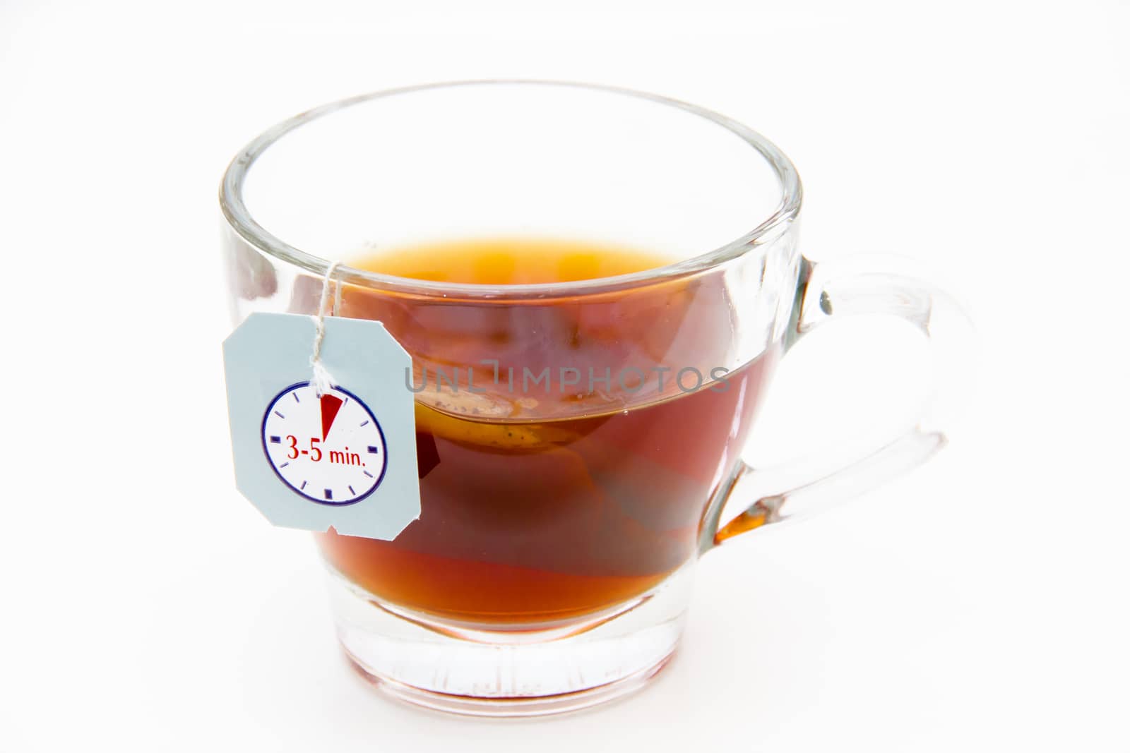 Cup of tea on a white background