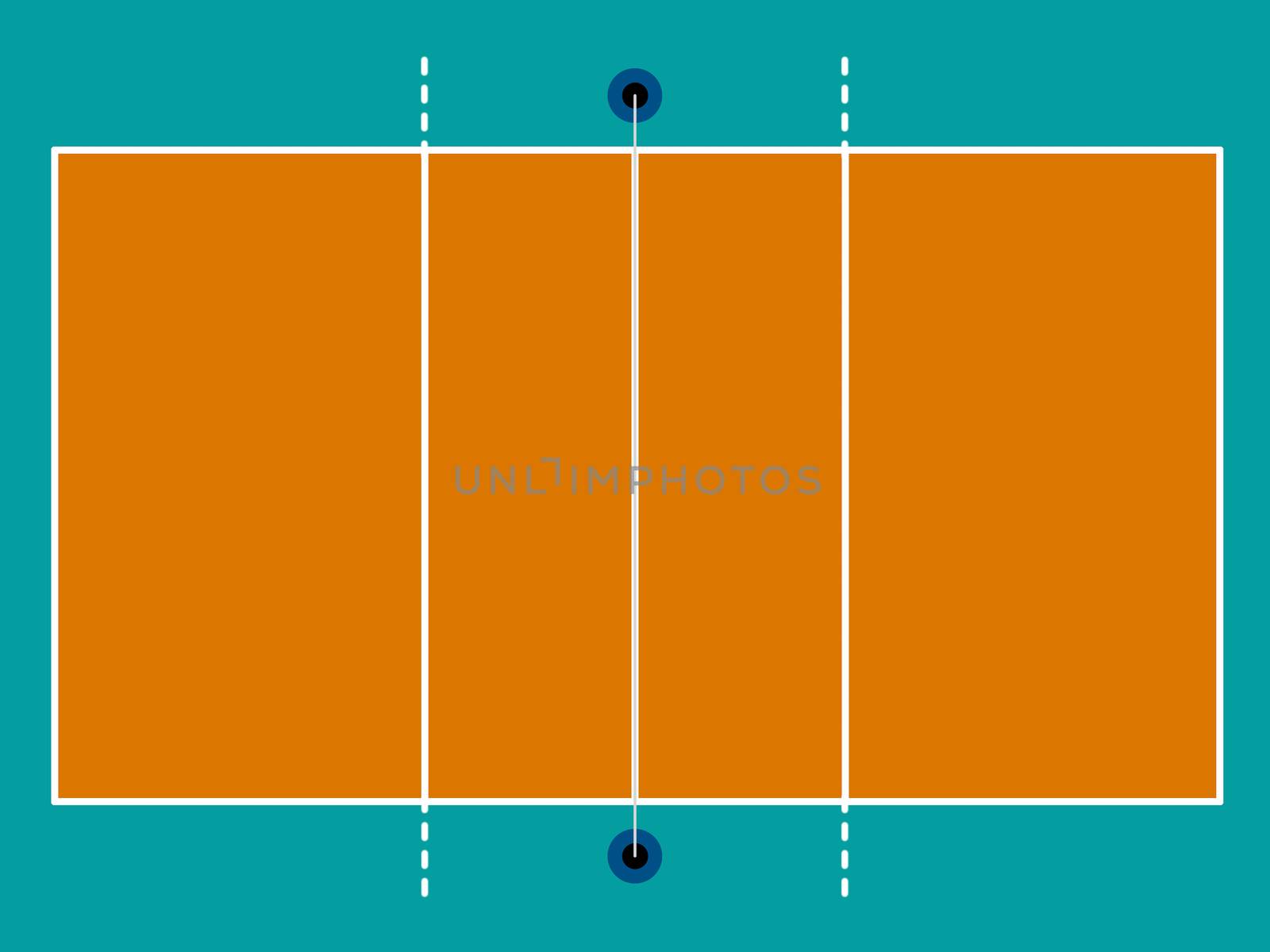 the image model of the volleyball field