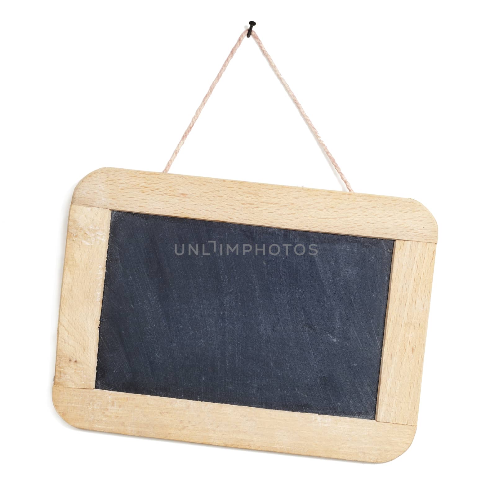 Blank Blackboard hanging