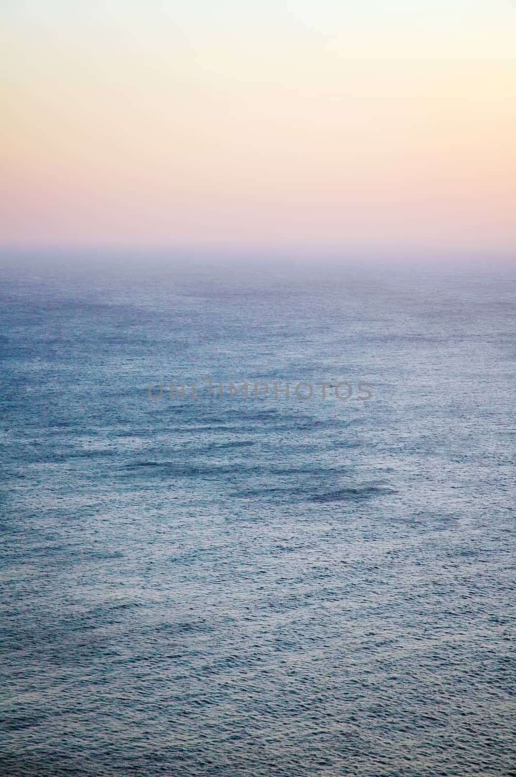 Deep Blue Ocean at dawn. Top view.