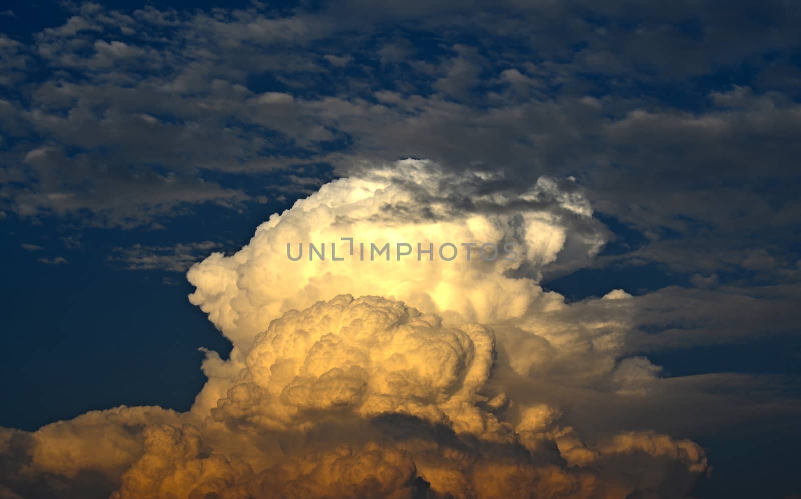 Mushroom Cloud in Deep Blue Sky by kobfujar