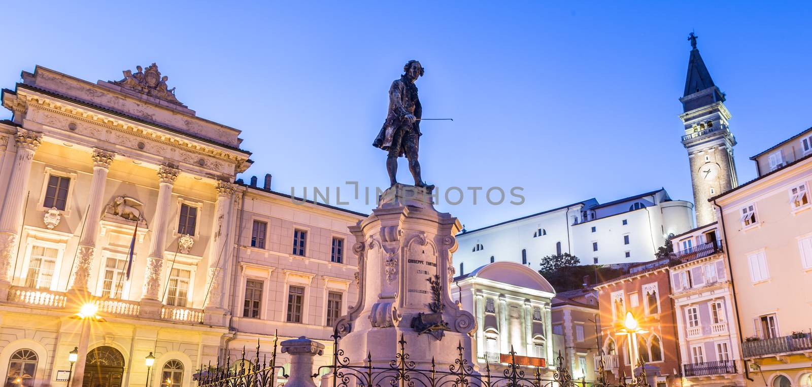 Tartini square in Piran, Slovenia, Europe by kasto