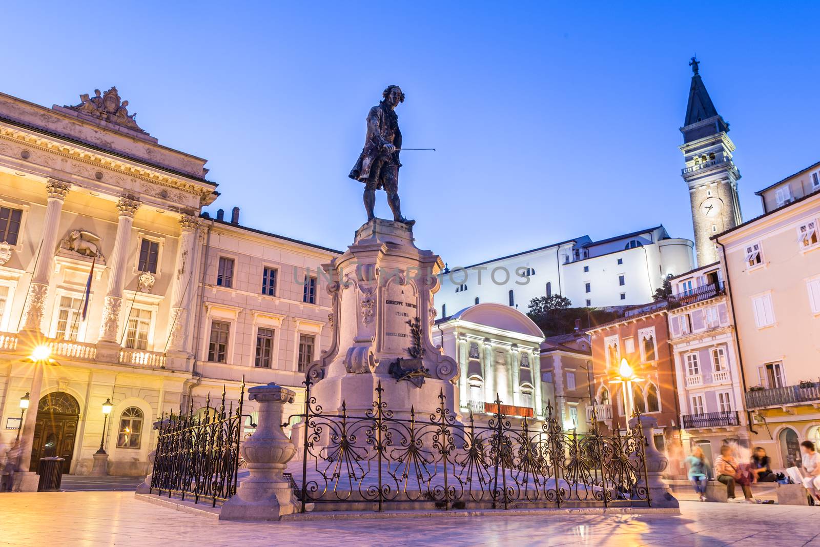 Tartini square in Piran, Slovenia, Europe by kasto