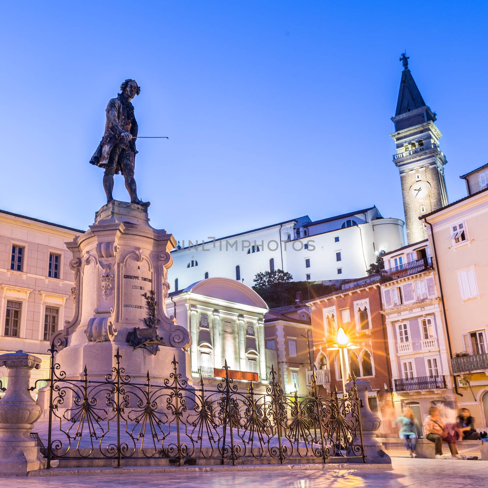 Tartini square in Piran, Slovenia, Europe by kasto