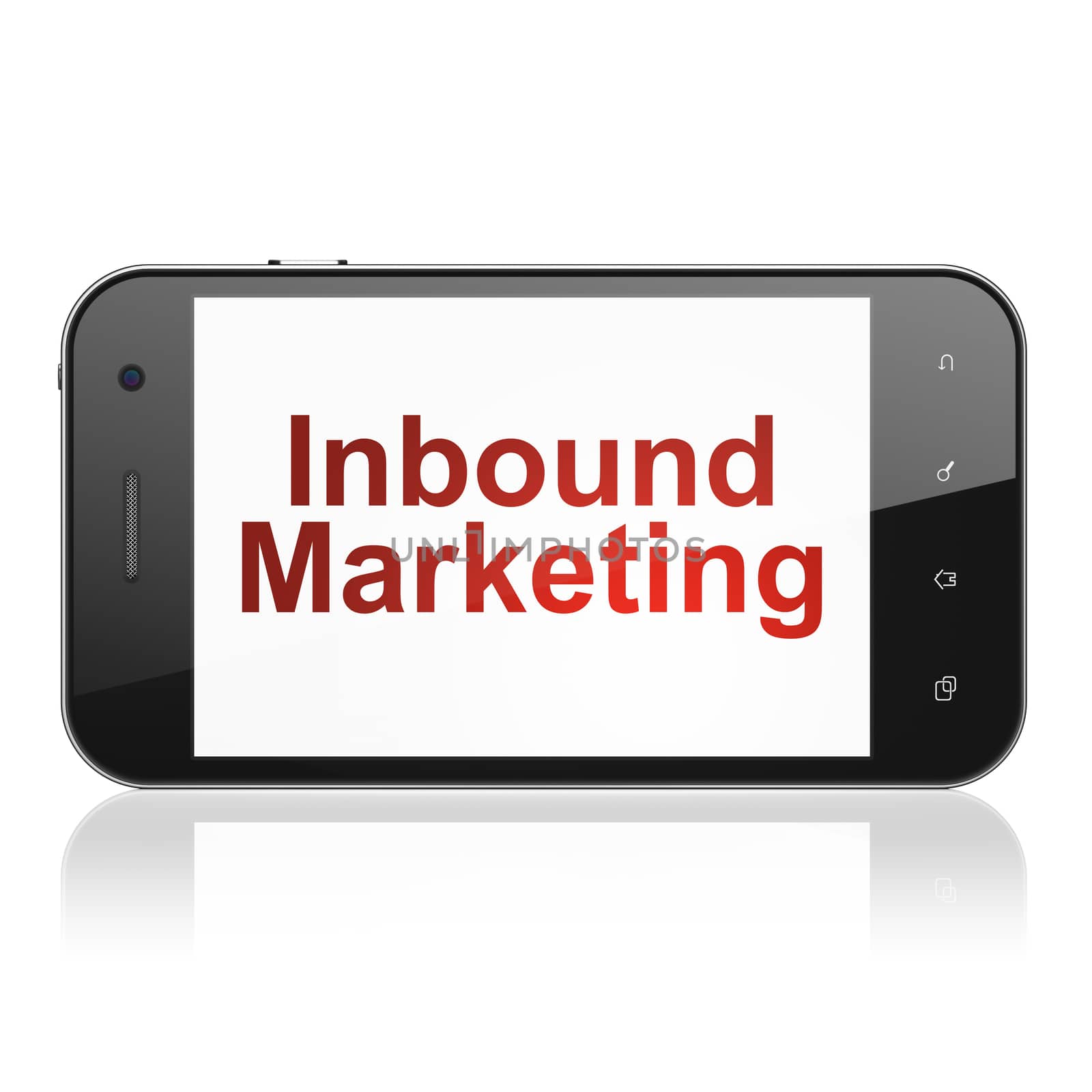 Finance concept: Inbound Marketing on smartphone by maxkabakov