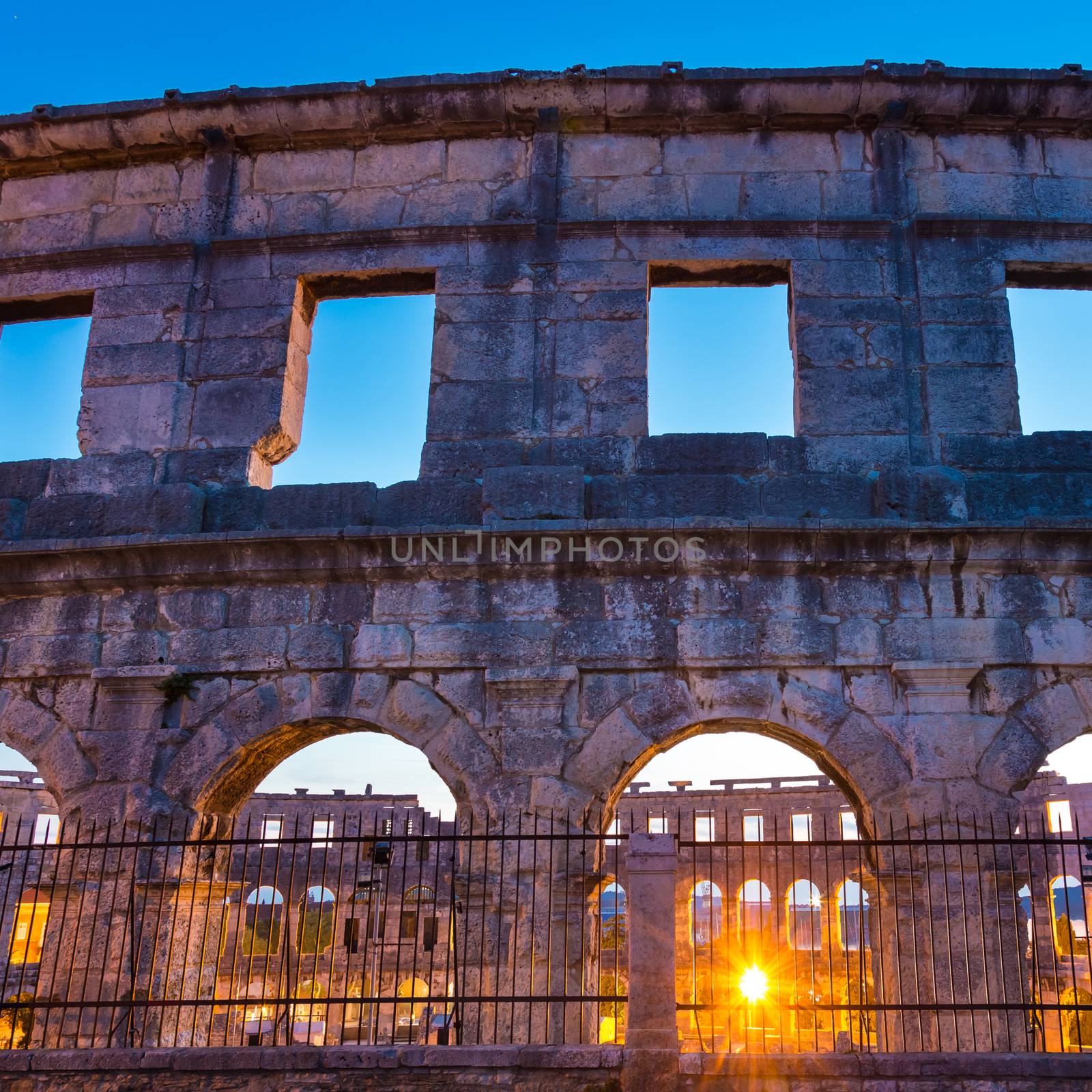 The Roman Amphitheater of Pula, Croatia. by kasto