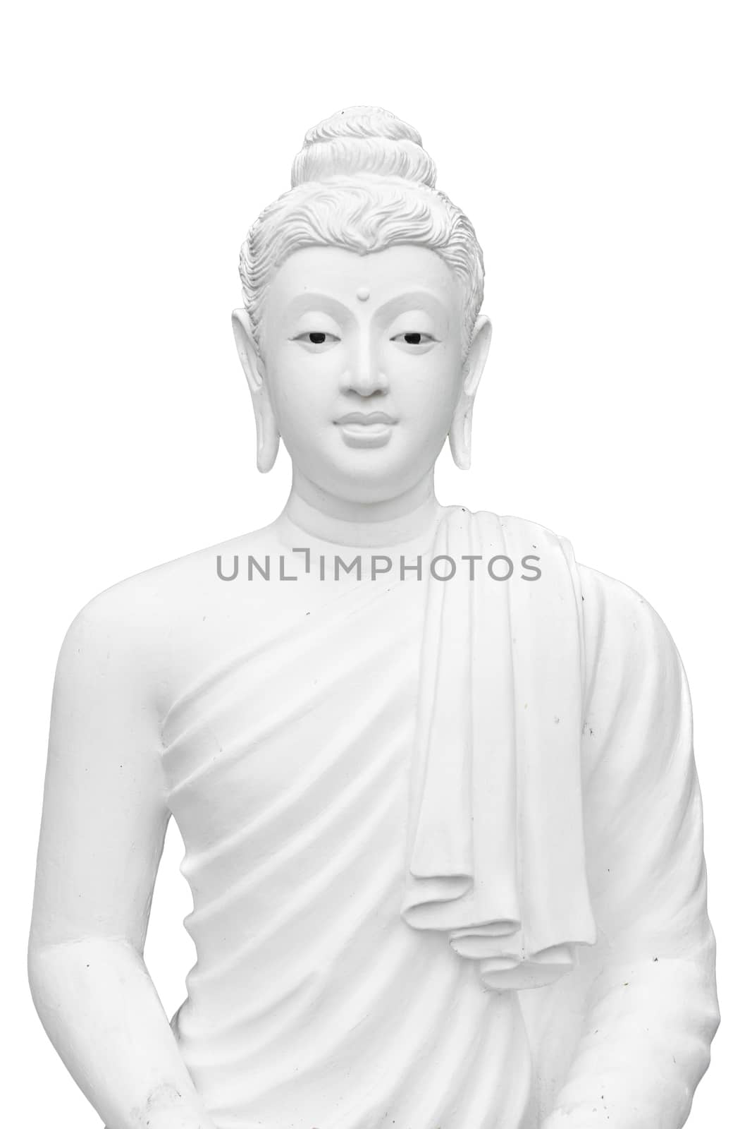 Buddha statue isolated on white background by kasinv