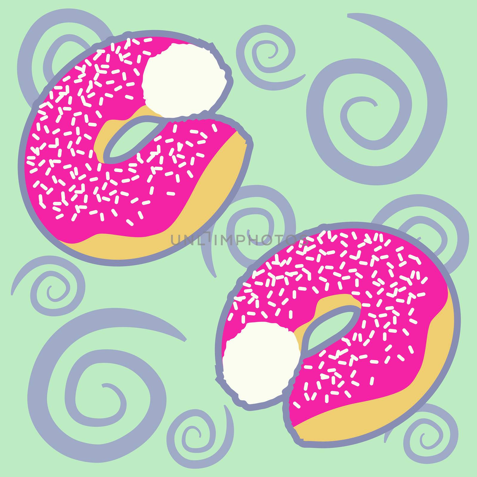 Pattern with donuts by Lixell