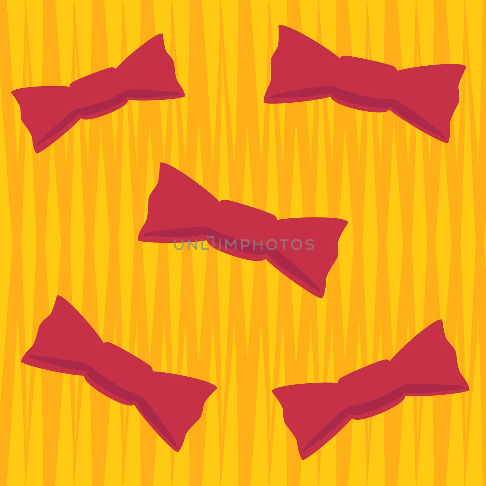 flying butterflies or candy on orange background