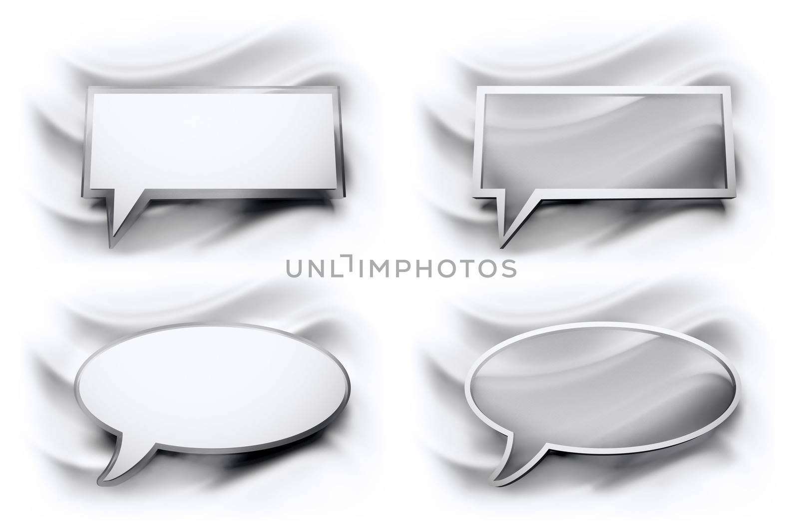 Glossy speech bubble, two formats by Lixell