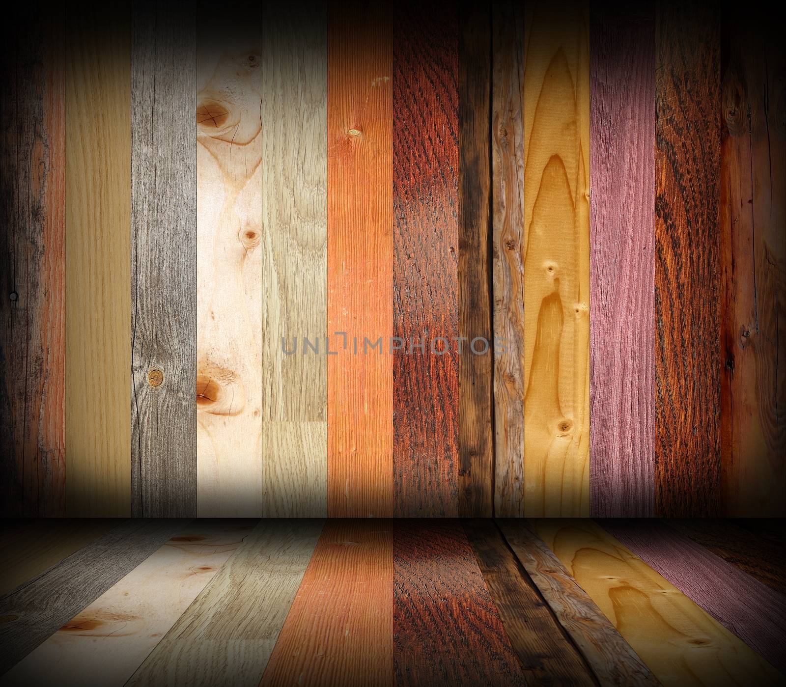 colorful different planks interior design by taviphoto