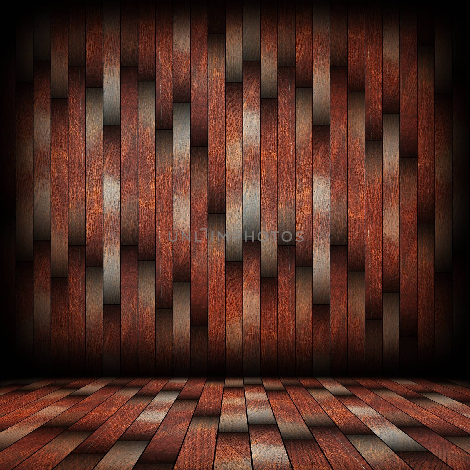 striped pattern of wood planks on wall by taviphoto