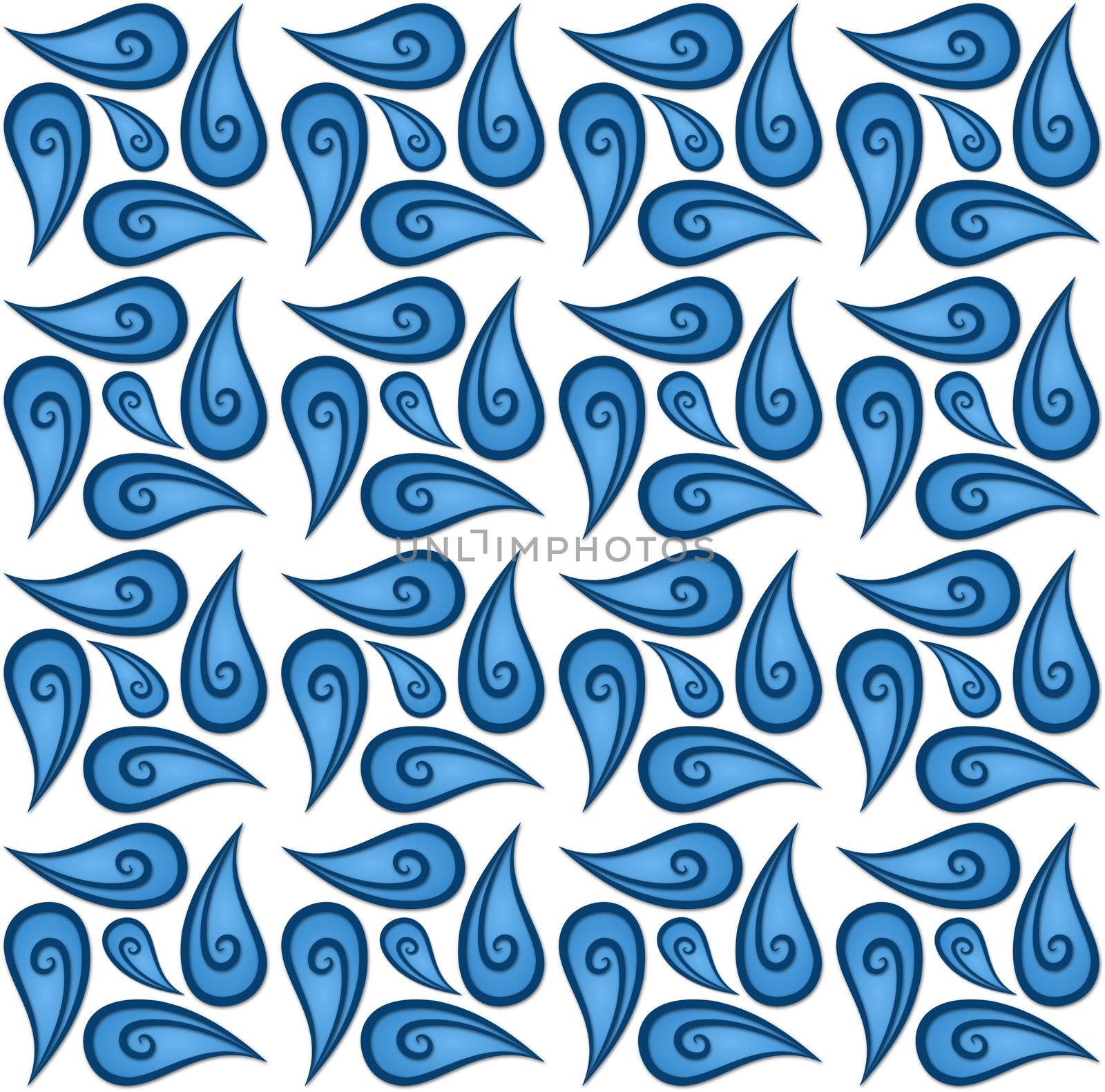 background or fabric blue spiral drops