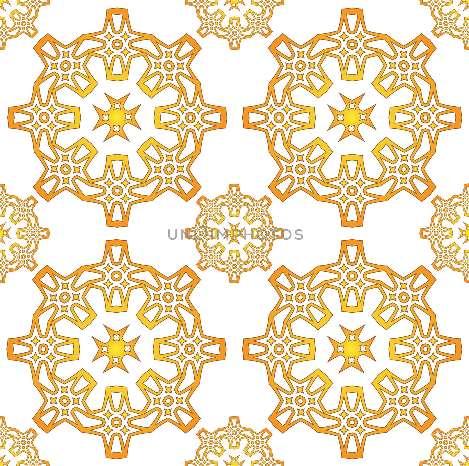 fabric or background mandala abstract pattern orange color