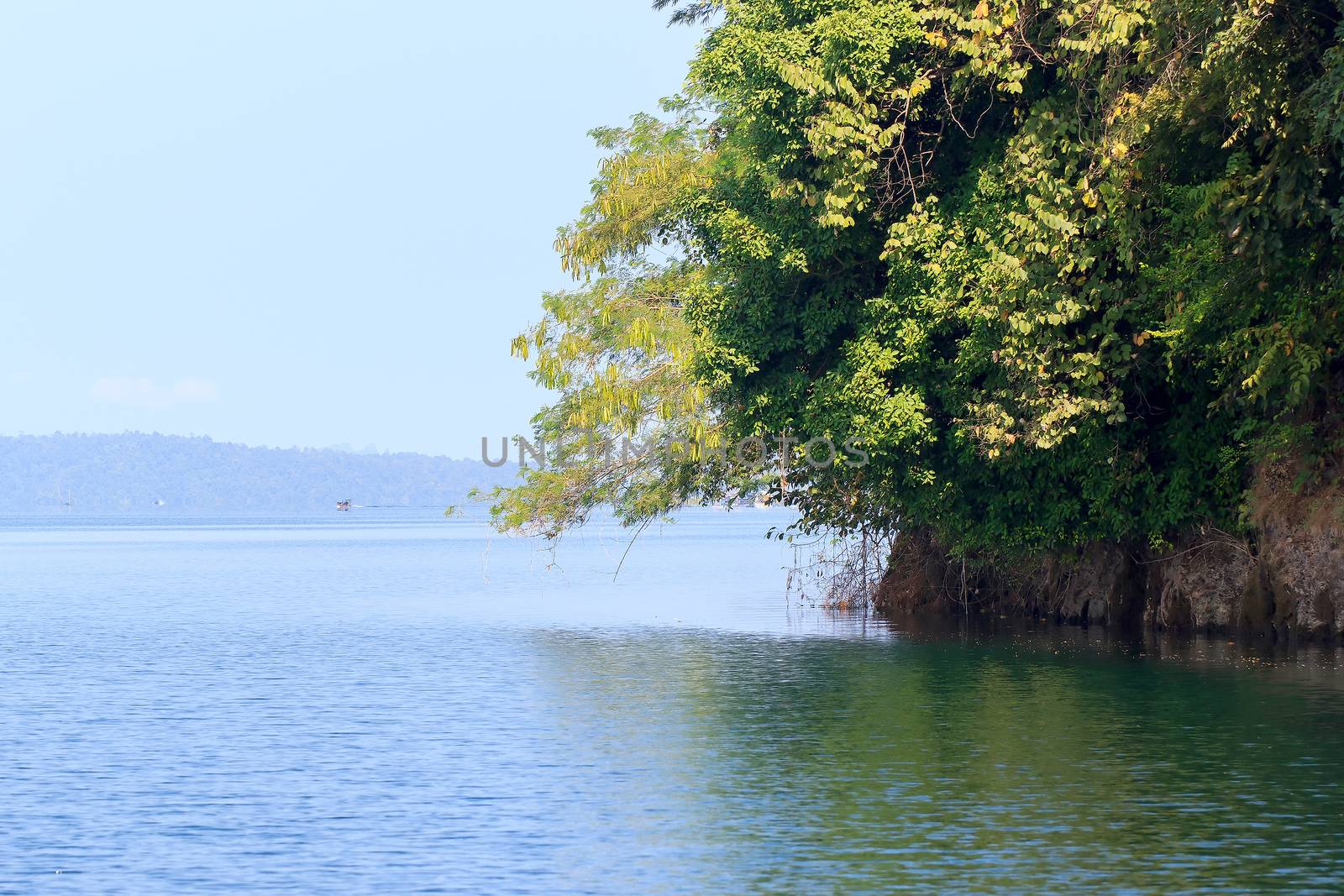 Water from one lake in the dam.
