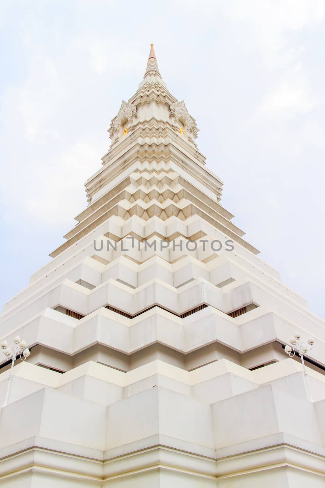 The beautiful traditional golden Thai gable at Thai temple.