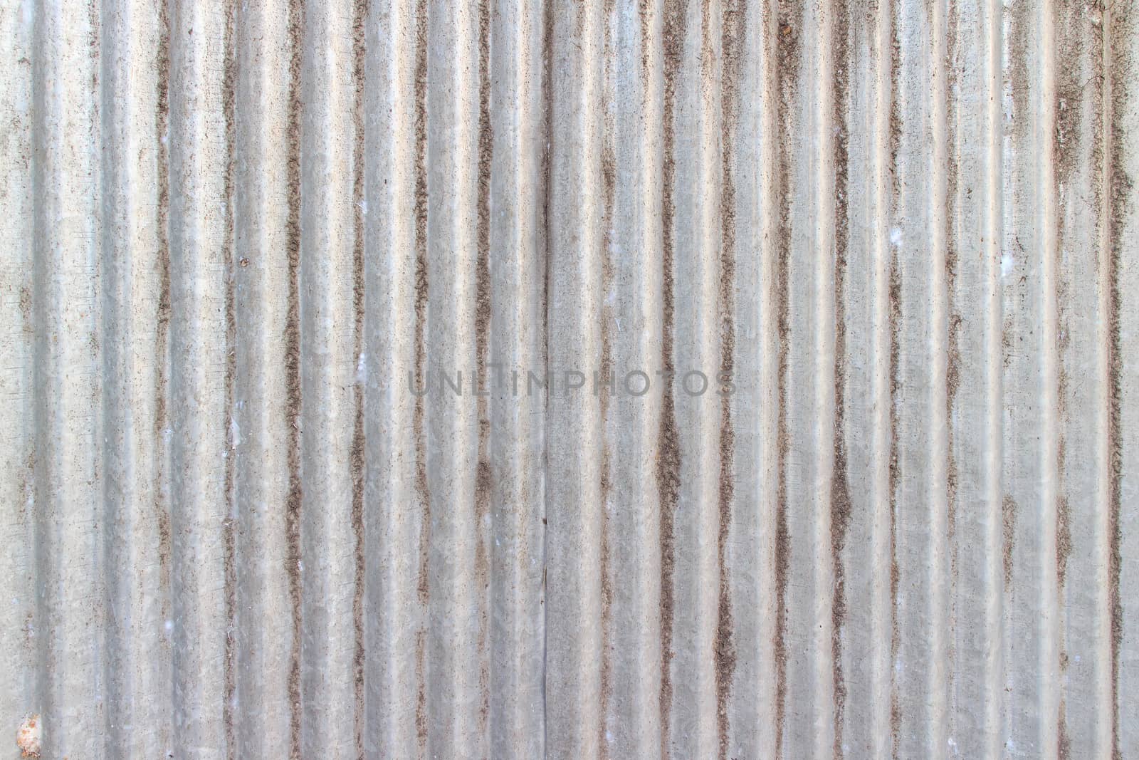 Texture background of old zinc plate with dirt stain on surface.