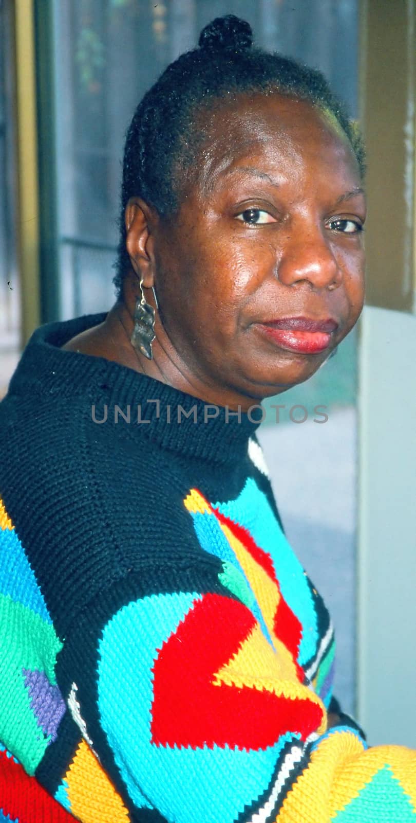 Music legend Nina Simone relaxing at home in an unguarded moment.