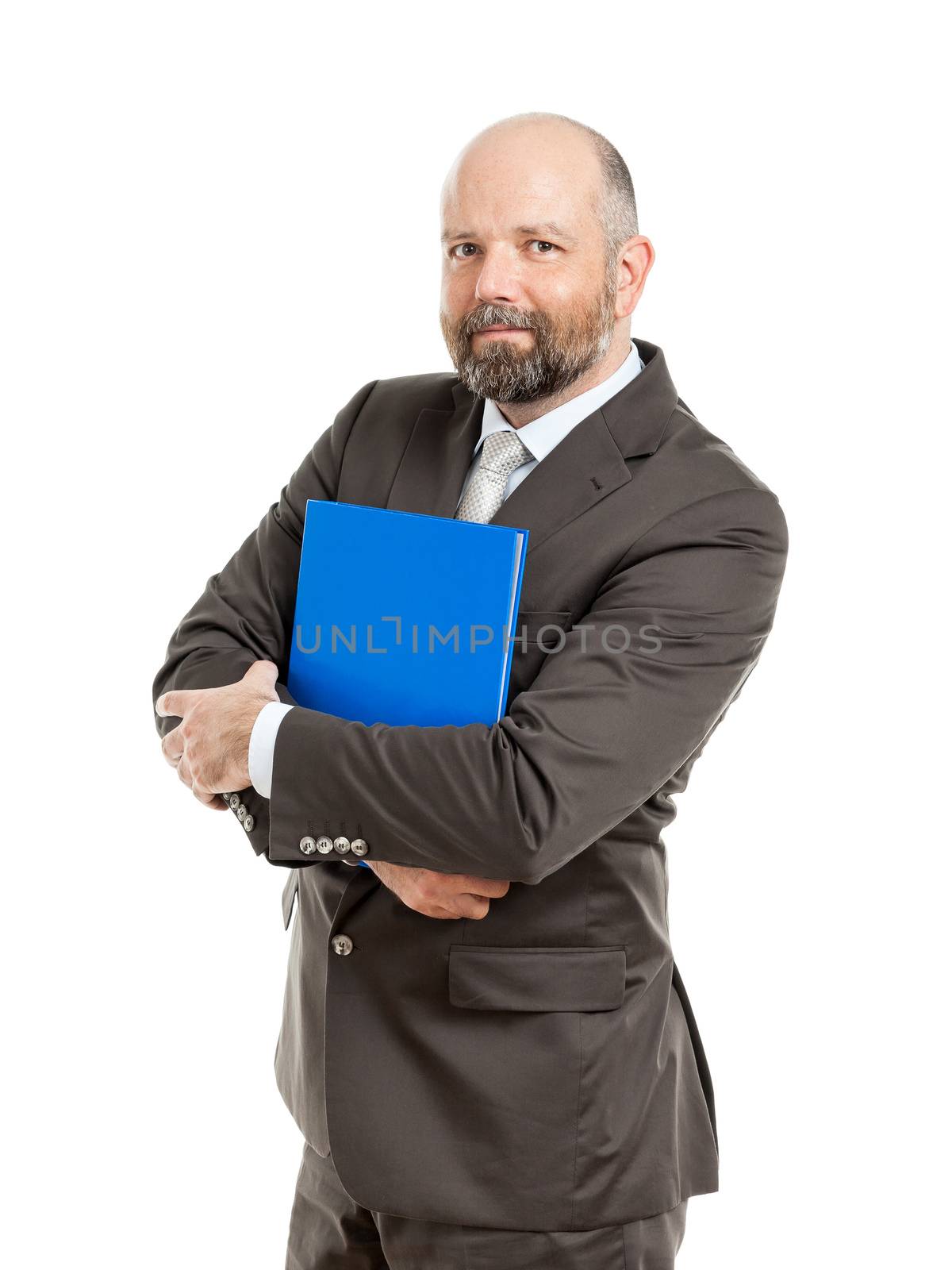 business man with blue folder by magann