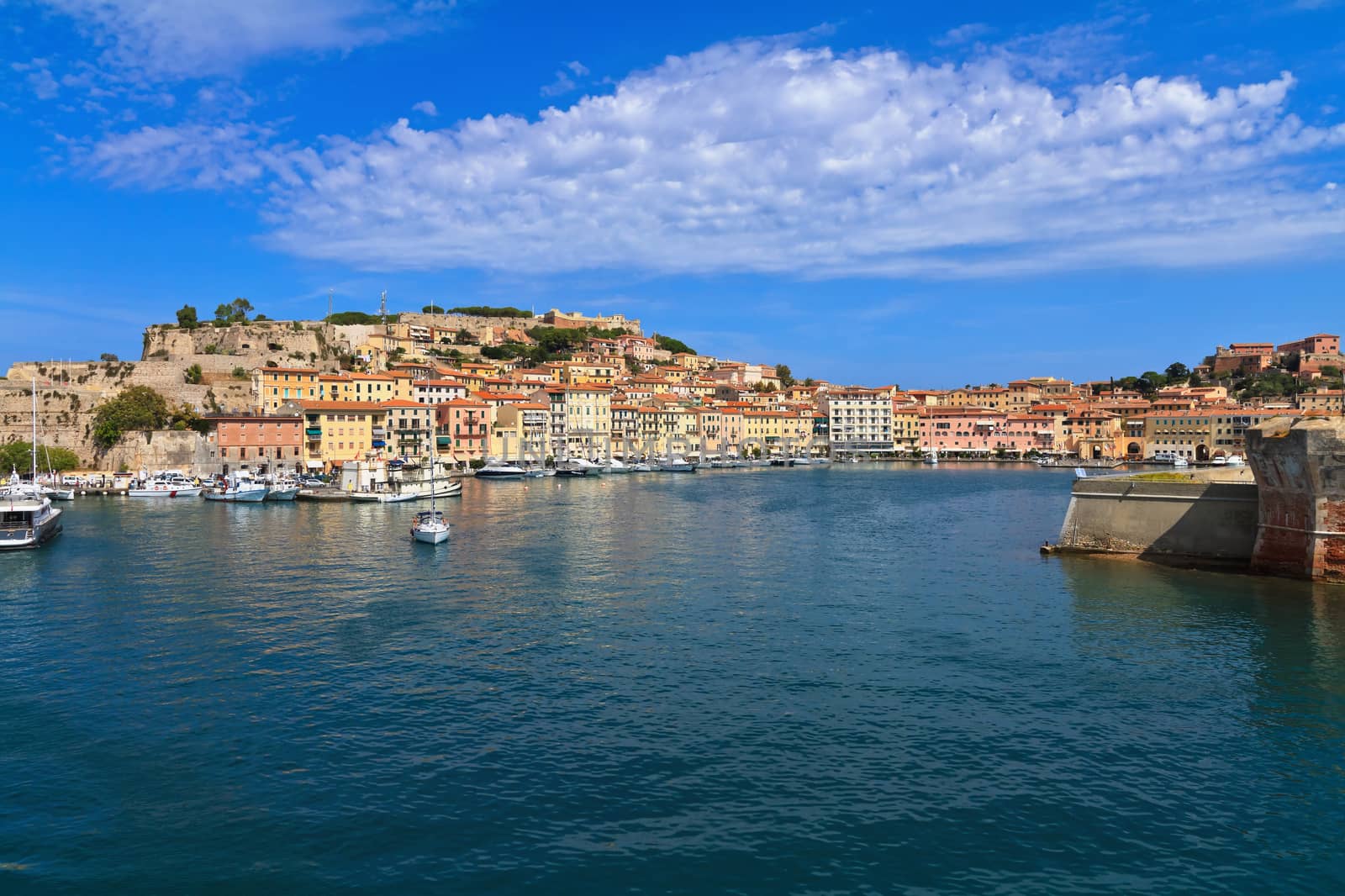 Portoferraio from the sea, Elba island, Tuscany, Italy