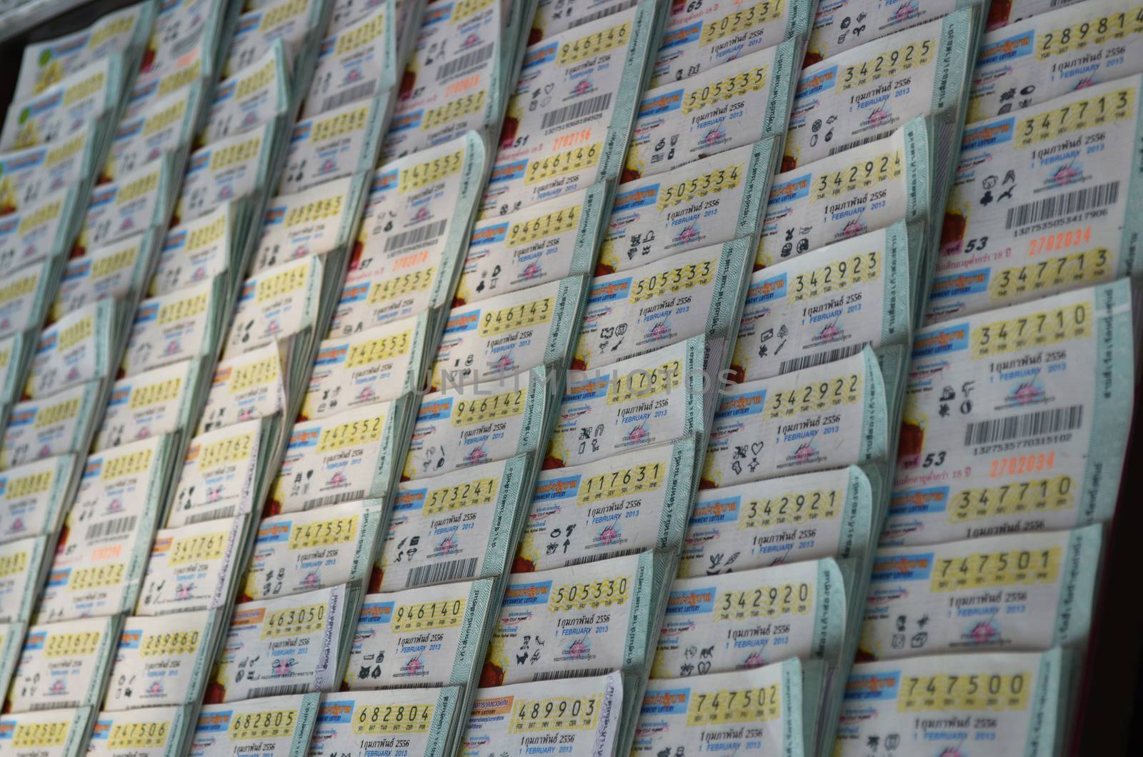 Thai Lottery Ticket is hoping for someone.If you're lucky,you will win 4 million bahts in each ticket.